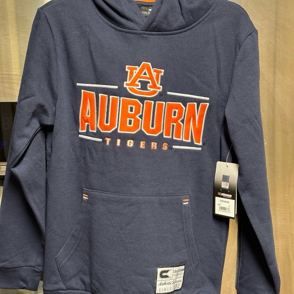 Colosseum Navy and Orange Kids Hoodie